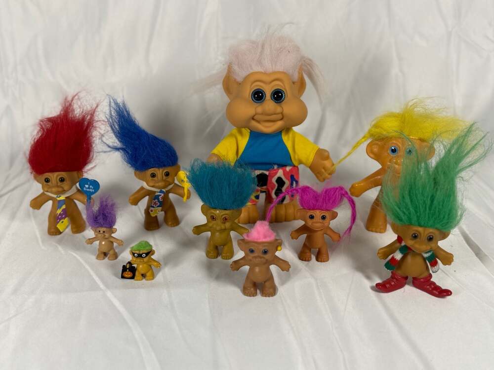 Vintage Russ Berrie Troll Dolls Lot of 10